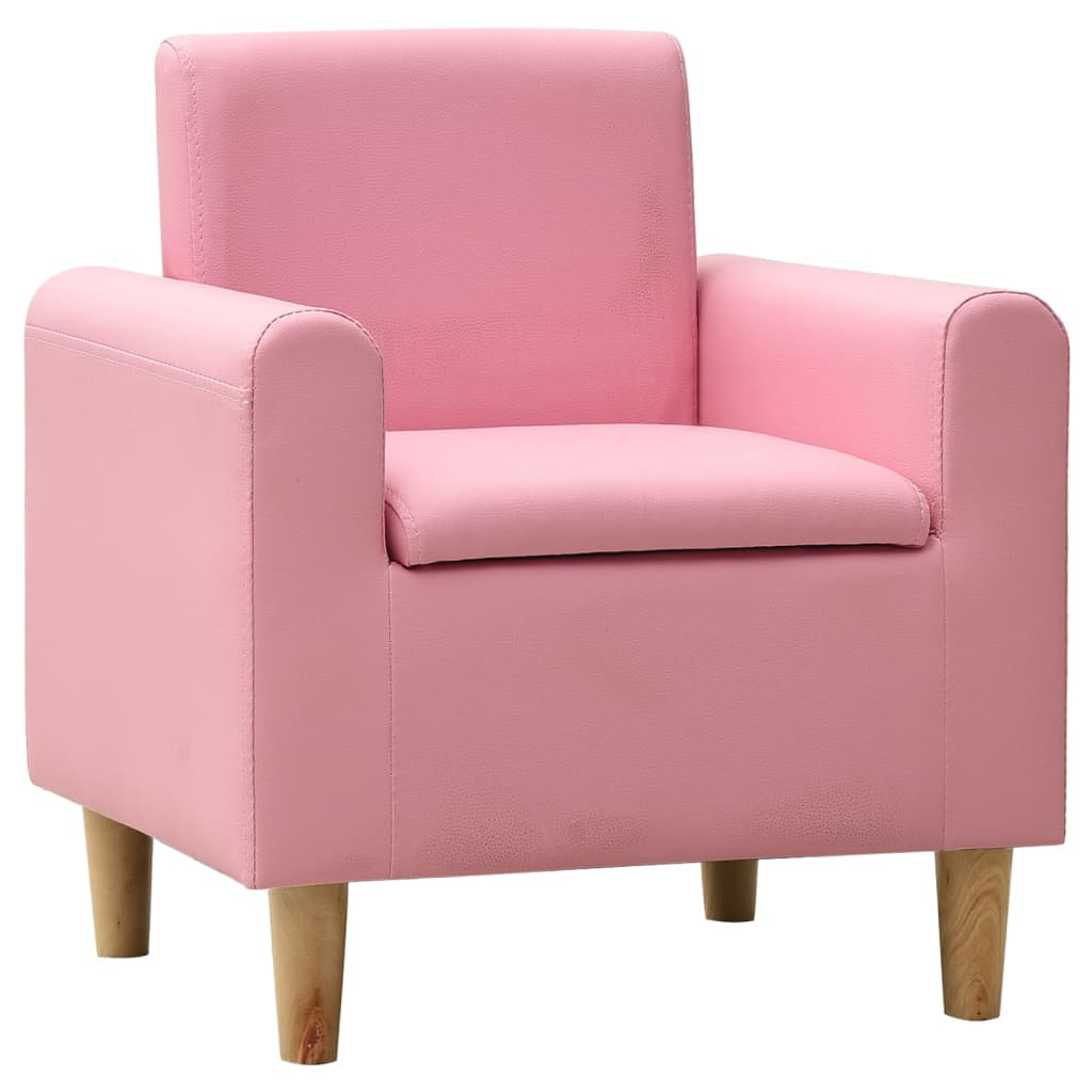 Divano per Bambini Rosa in Similpelle