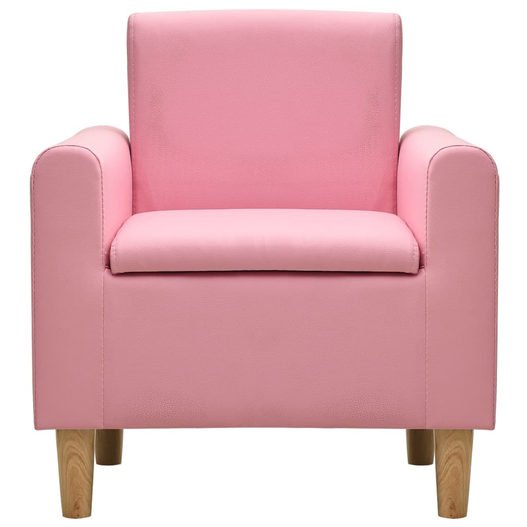 Divano per Bambini Rosa in Similpelle