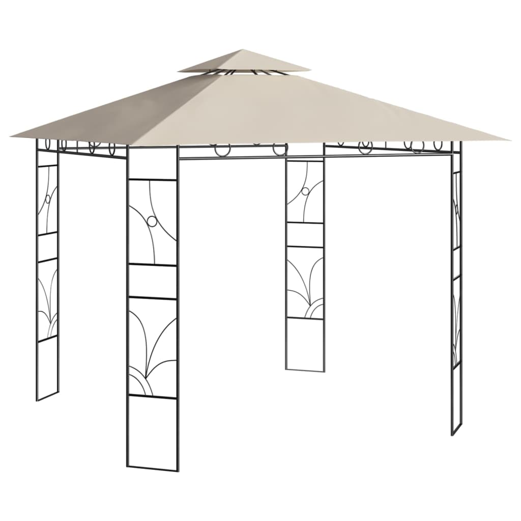 Gazebo 3x3x2,7 m Crema 160 g/mÃ‚Â²