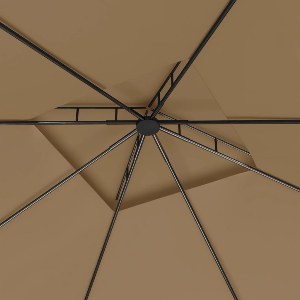 Gazebo 3x3x2,7 m Grigio Talpa 160 g/mÂ²