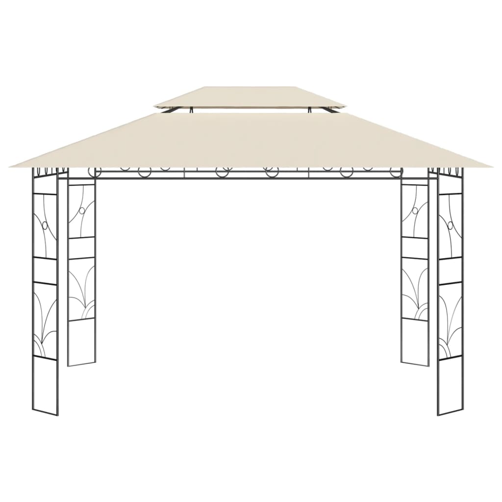Gazebo 4x3x2,7 m Crema 160 g/mÂ²