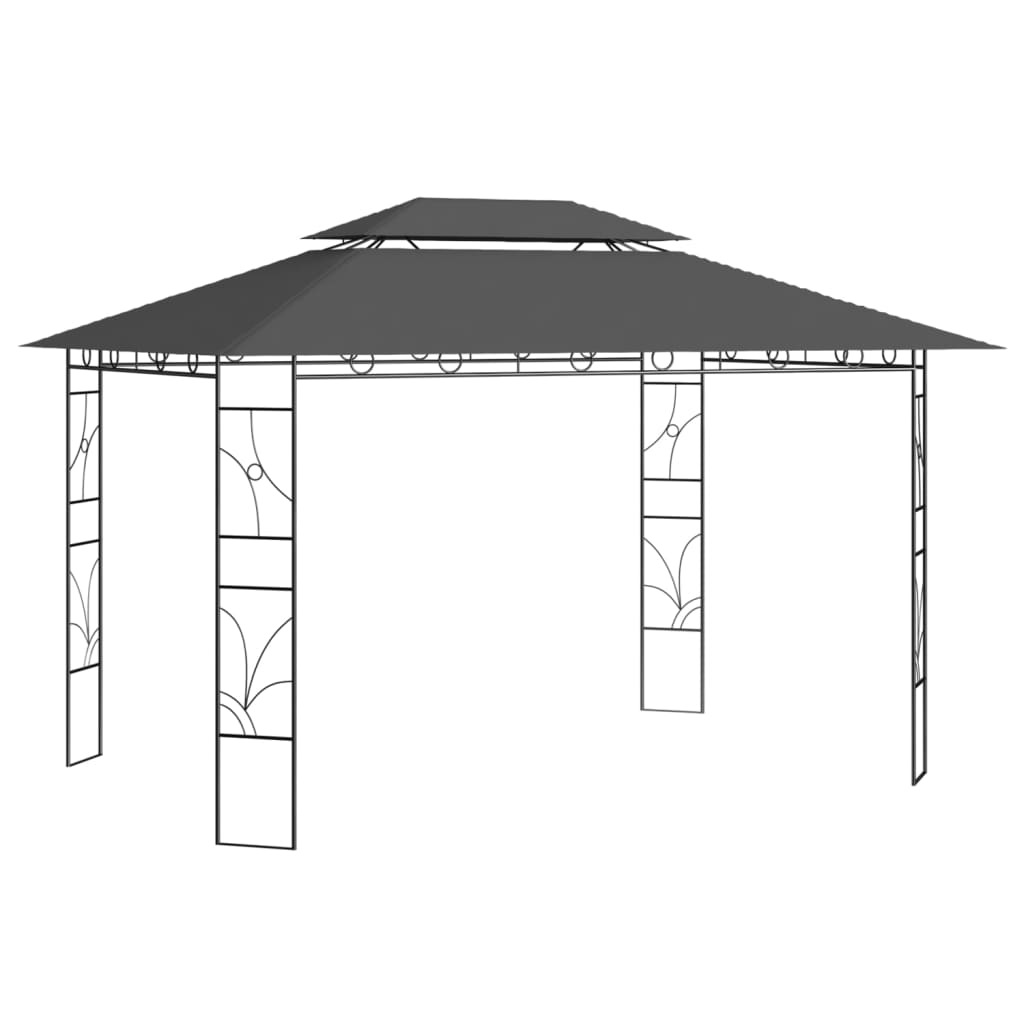 Gazebo 4x3x2,7 m Antracite 160 g/mÃ‚Â²