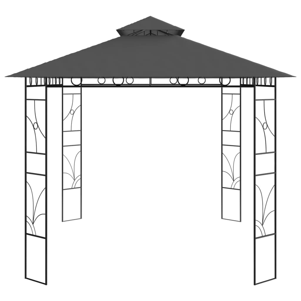Gazebo 4x3x2,7 m Antracite 160 g/mÃ‚Â²