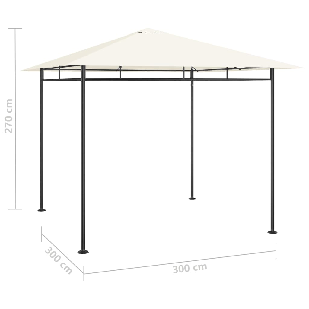 Gazebo 3x3x2,7 m Crema 180 g/m²