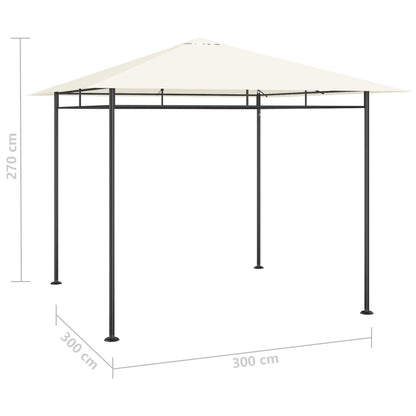 Gazebo 3x3x2,7 m Crema 180 g/m²