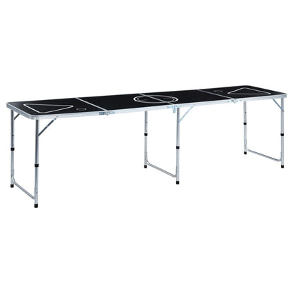 Tavolo da Beer Pong Pieghevole con Tazze e Palline 240 cm