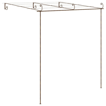 Pergolato da Giardino Marrone Anticato 3x3x2,5 m in Ferro