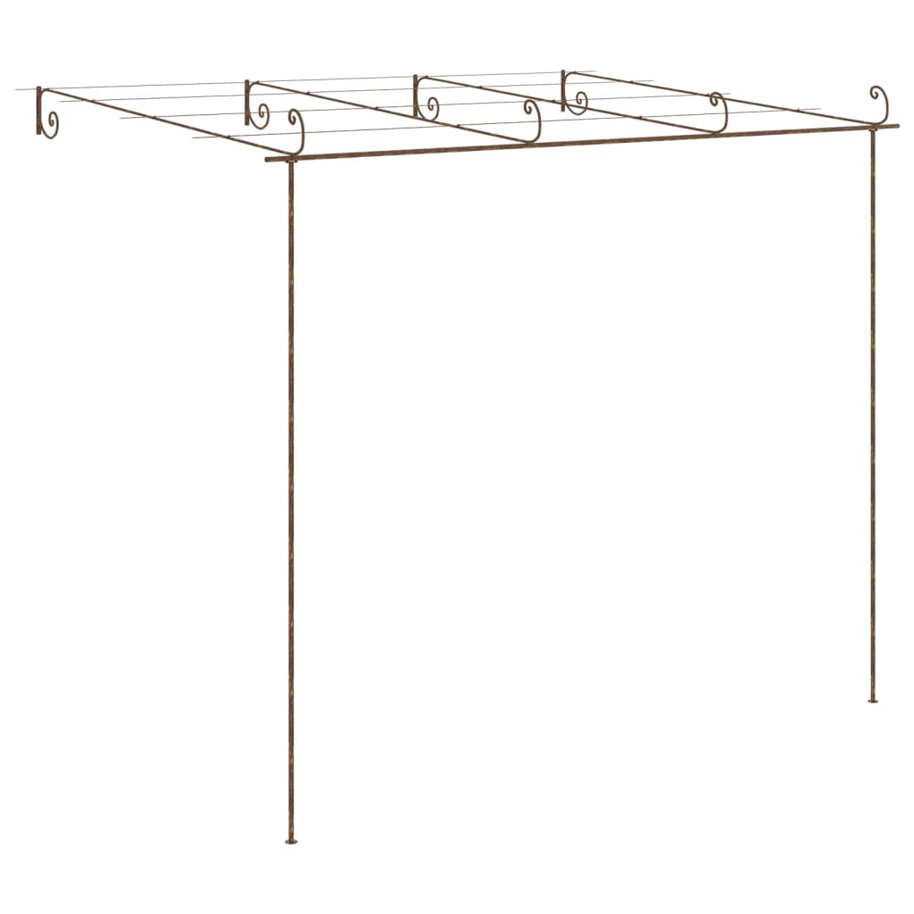 Pergolato da Giardino Marrone Anticato 4x3x2,5 m in Ferro