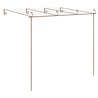 Pergolato da Giardino Marrone Anticato 4x3x2,5 m in Ferro
