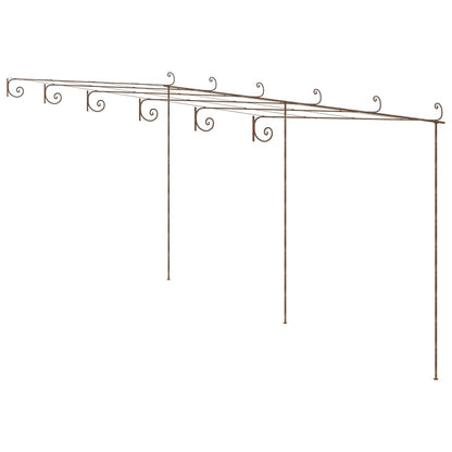 Pergolato da Giardino Marrone Anticato 6x3x2,5 m in Ferro