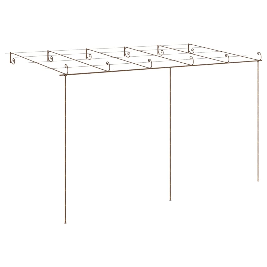 Pergolato da Giardino Marrone Anticato 6x3x2,5 m in Ferro