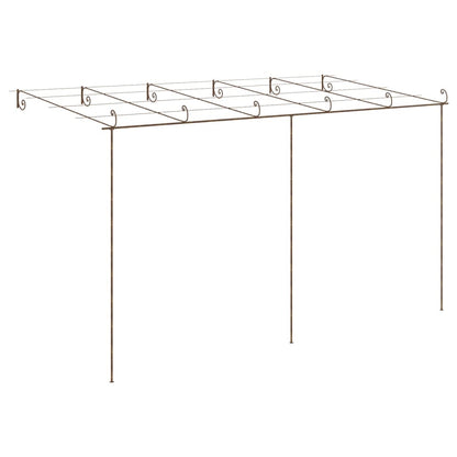 Pergolato da Giardino Marrone Anticato 6x3x2,5 m in Ferro