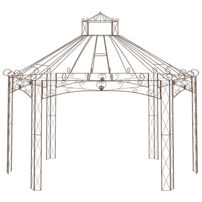 Padiglione da Giardino Marrone Anticato 558x350x408 cm in Ferro