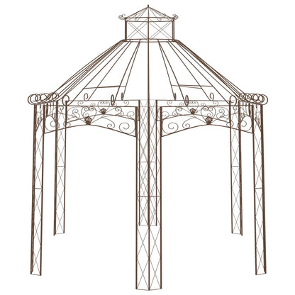Padiglione da Giardino Marrone Anticato 558x350x408 cm in Ferro