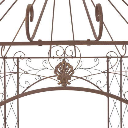 Padiglione da Giardino Marrone Anticato 558x350x408 cm in Ferro