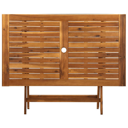 Tavolo da Giardino Pieghevole 120x70x75 cm in Massello d'Acacia