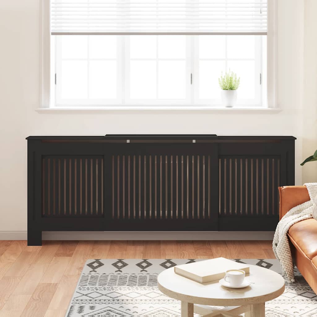 Copertura per Radiatore Nera in MDF 205 cm