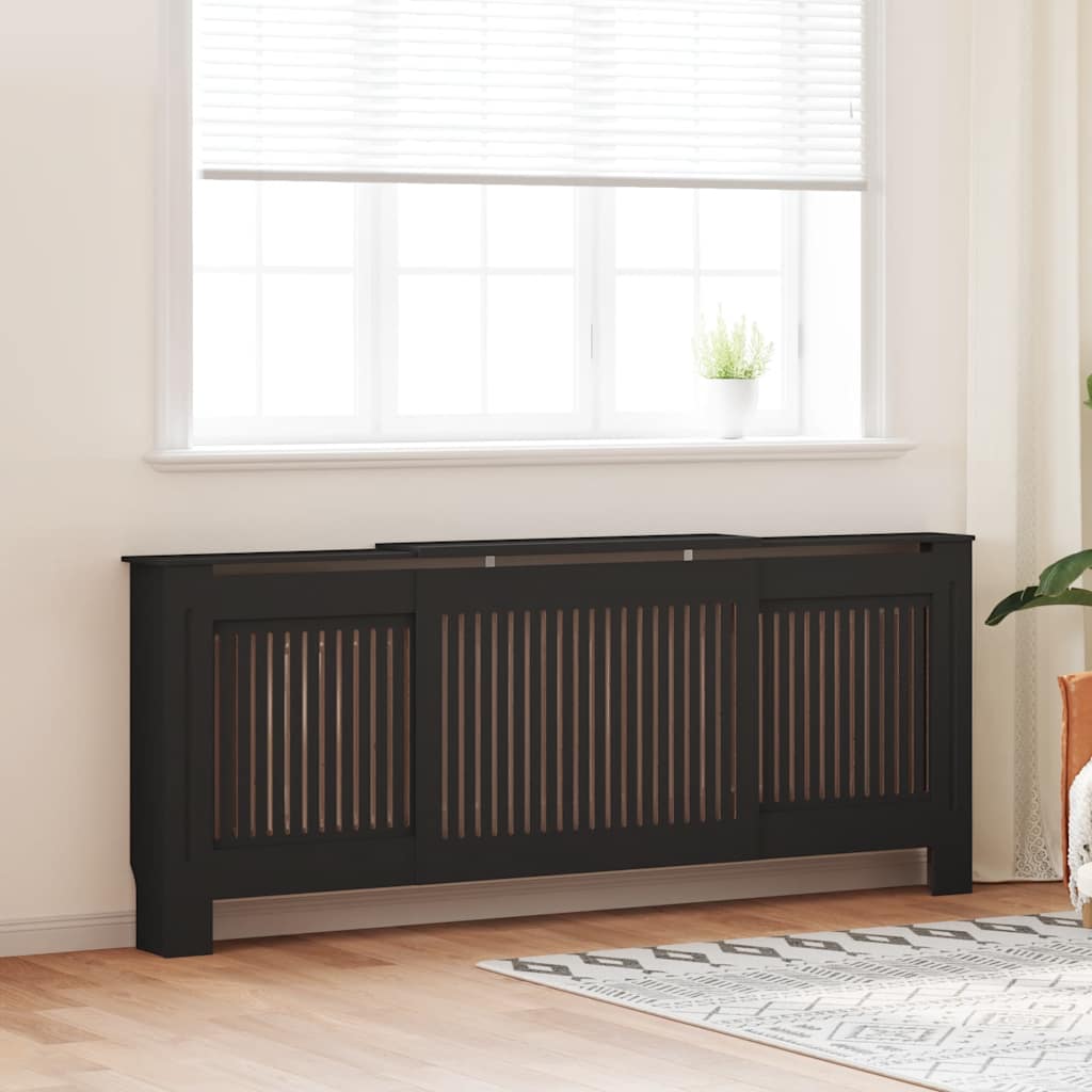 Copertura per Radiatore Nera in MDF 205 cm