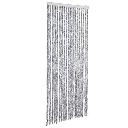 Zanzariera Bianco e Grigio 56x200 cm Ciniglia