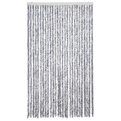 Zanzariera Bianco e Grigio 118x220 cm Ciniglia