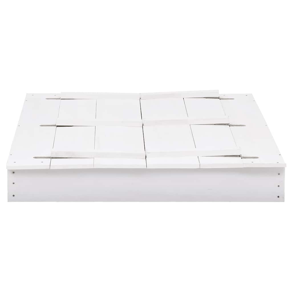 Sabbiera in Legno di Abete Bianca 95x90x15 cm