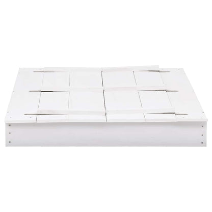 Sabbiera in Legno di Abete Bianca 95x90x15 cm