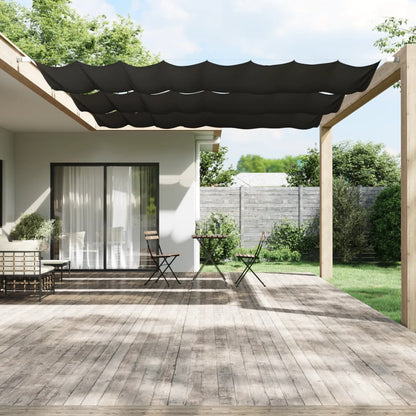 Paravento Verticale Antracite 140x600 cm Tessuto Oxford