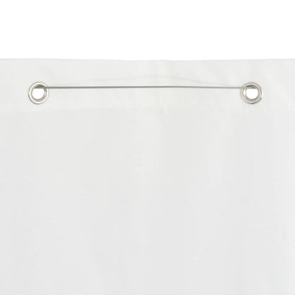Paravento per Balcone Bianco 120x240 cm in Tessuto Oxford