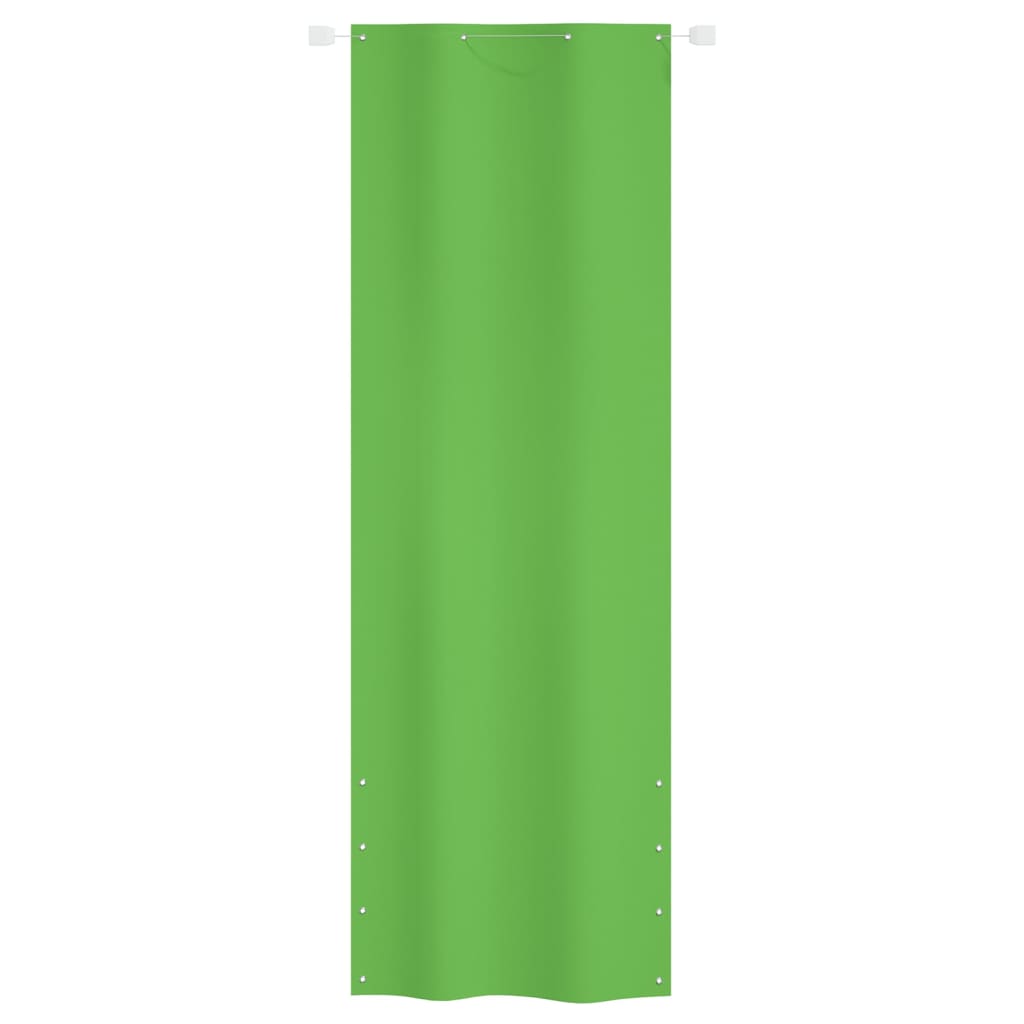 Paravento per Balcone Verde Chiaro 80x240 cm in Tessuto Oxford