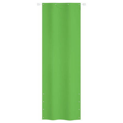 Paravento per Balcone Verde Chiaro 80x240 cm in Tessuto Oxford