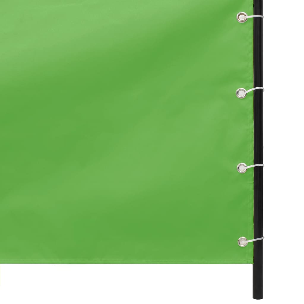Paravento per Balcone Verde Chiaro 80x240 cm in Tessuto Oxford