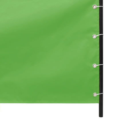 Paravento per Balcone Verde Chiaro 80x240 cm in Tessuto Oxford