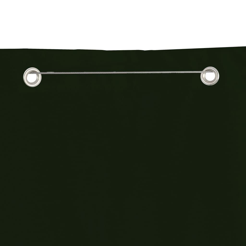 Paravento per Balcone Verde Scuro 80x240 cm in Tessuto Oxford