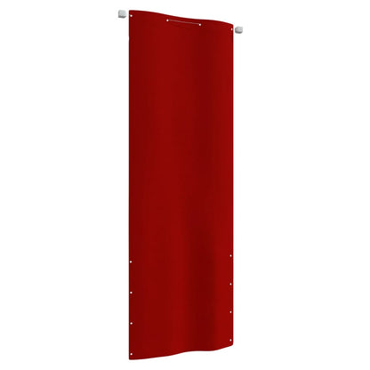 Paravento per Balcone Rosso 80x240 cm in Tessuto Oxford