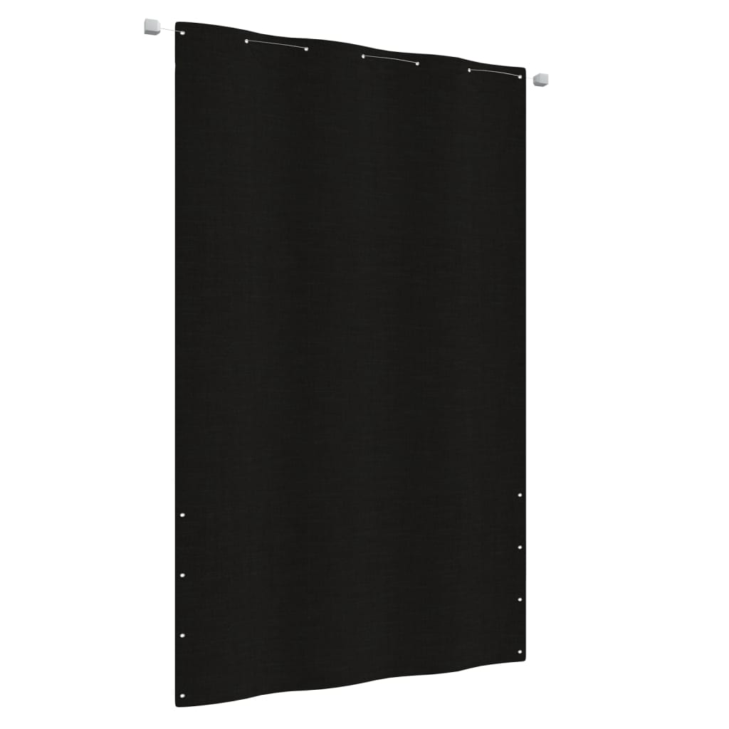 Paravento per Balcone Nero 140x240 cm in Tessuto Oxford