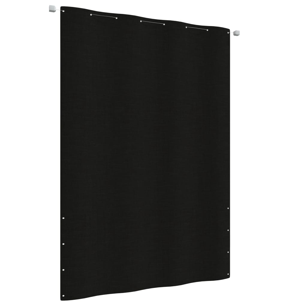 Paravento per Balcone Nero 160x240 cm in Tessuto Oxford