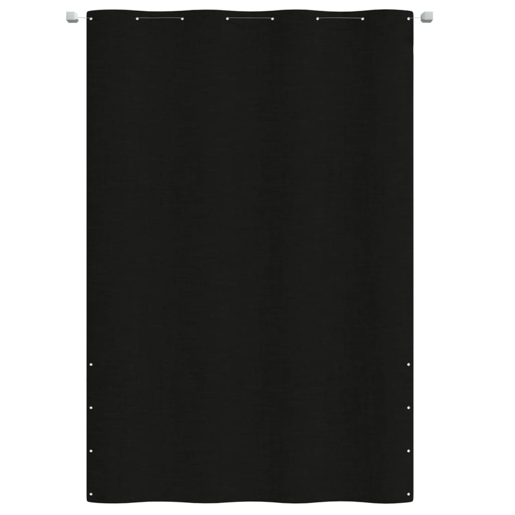 Paravento per Balcone Nero 160x240 cm in Tessuto Oxford