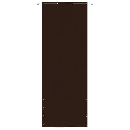 Paravento per Balcone Marrone 80x240 cm in Tessuto Oxford
