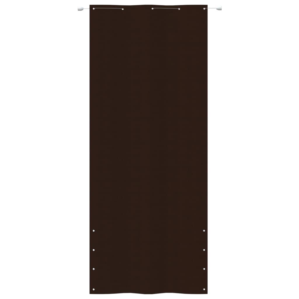 Paravento per Balcone Marrone 100x240 cm in Tessuto Oxford