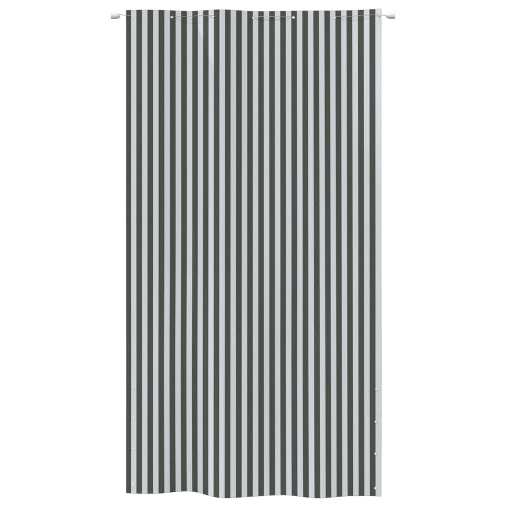 Paravento Balcone Antracite e Bianco 140x240 cm Tessuto Oxford