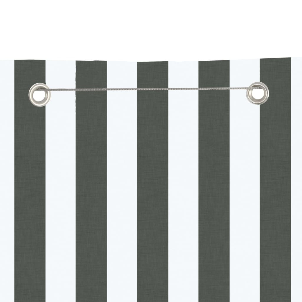 Paravento Balcone Antracite e Bianco 140x240 cm Tessuto Oxford