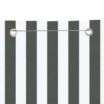 Paravento Balcone Antracite e Bianco 140x240 cm Tessuto Oxford