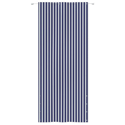 Paravento per Balcone Blu e Bianco 120x240 cm in Tessuto Oxford