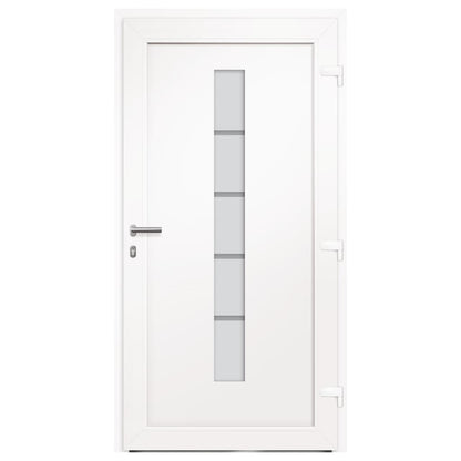 Porta d'Ingresso in Alluminio e PVC Antracite 100x210 cm