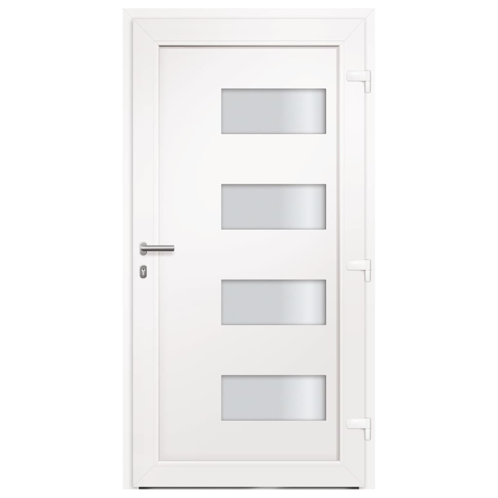 Porta d'Ingresso in Alluminio e PVC Antracite 100x200 cm