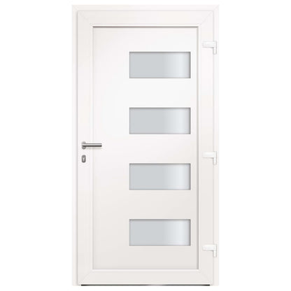 Porta d'Ingresso in Alluminio e PVC Antracite 100x210 cm