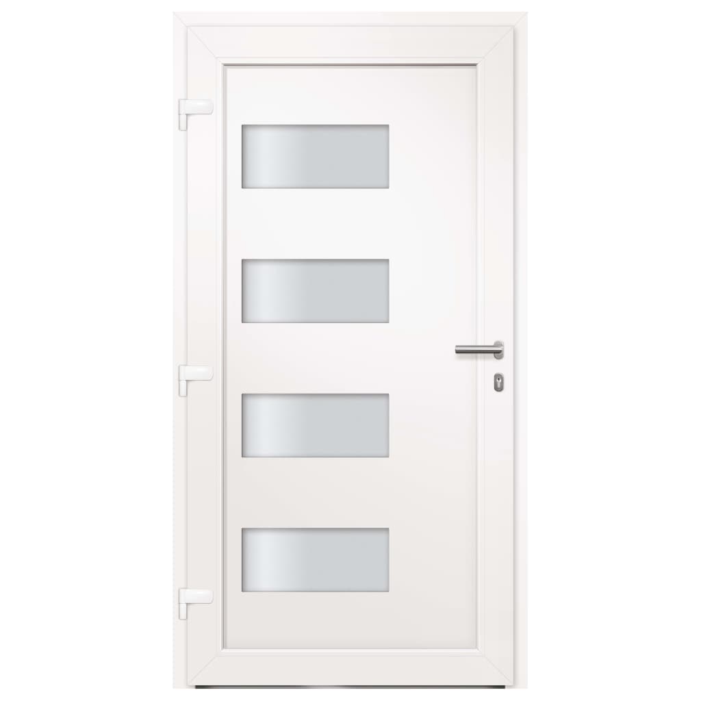 Porta d'Ingresso in Alluminio e PVC Antracite 100x200 cm