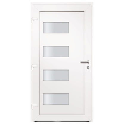 Porta d'Ingresso in Alluminio e PVC Antracite 110x210 cm