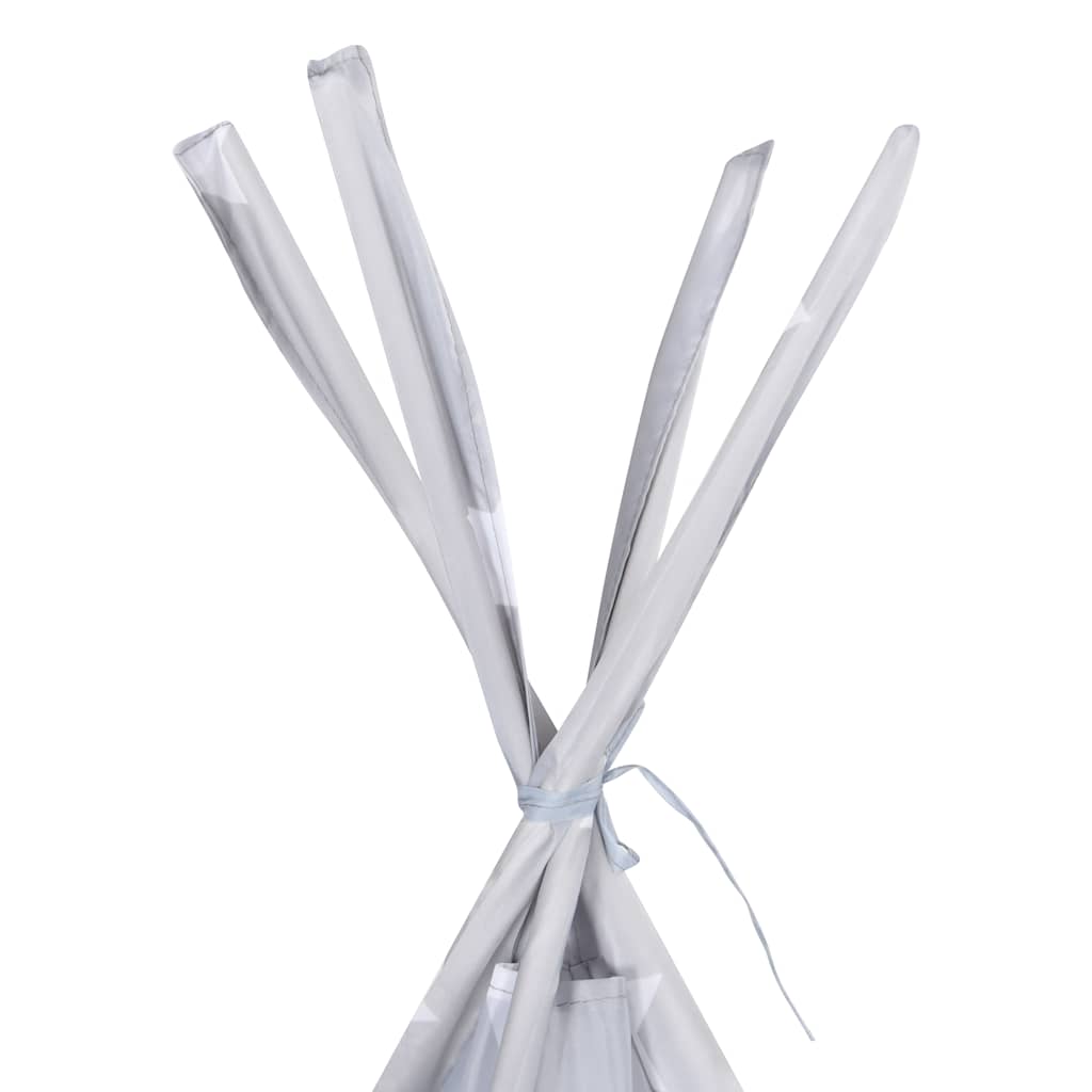 Tenda Tipi Bambini con Borsa Grigio Poliestere 115x115x160cm