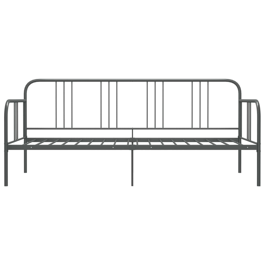 Divano Letto Grigio in Metallo 90x200 cm